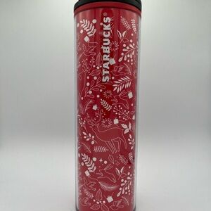 Starbucks 2018 Christmas Holiday Travel Coffee Mug Tumbler 16oz Red White Deer
